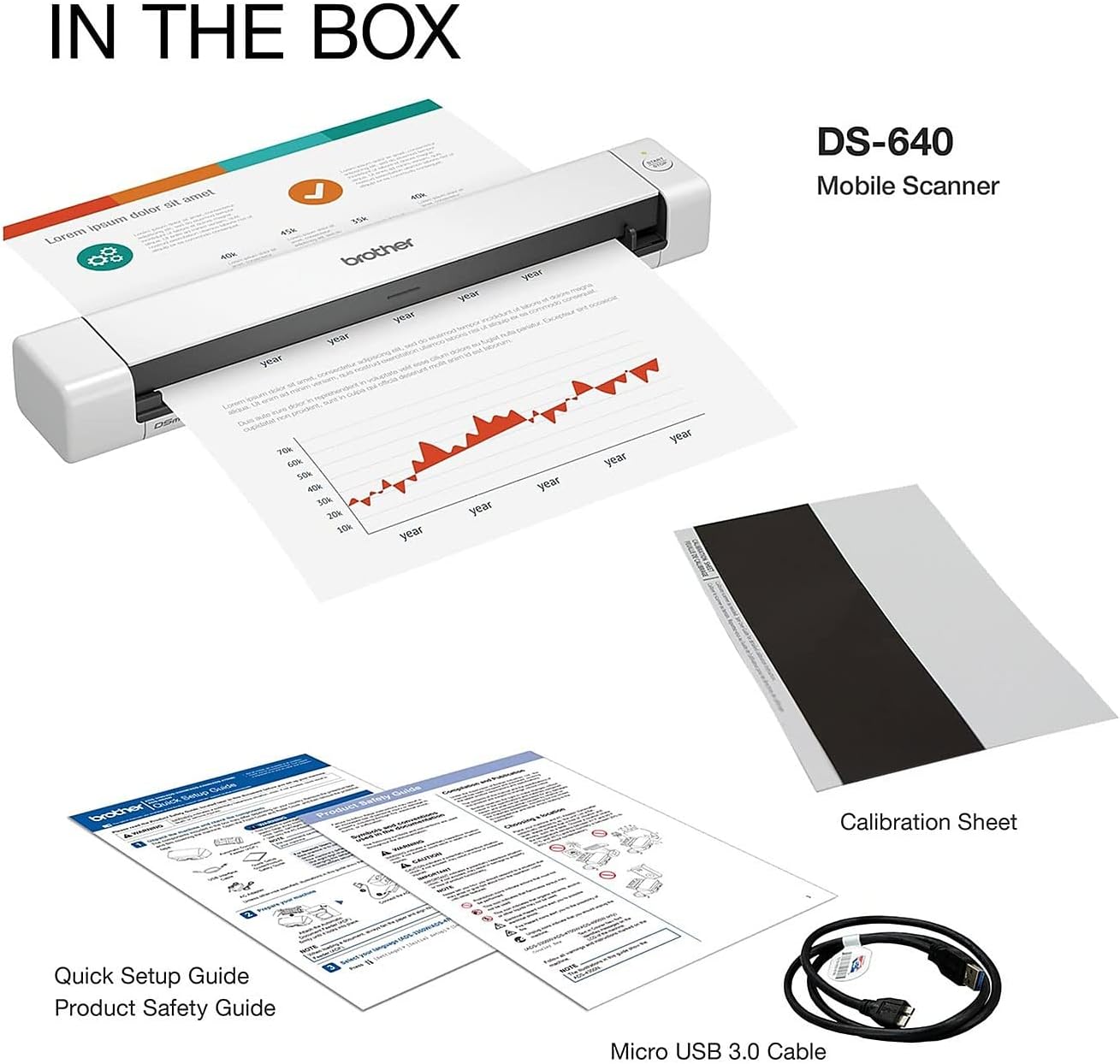 Brother DS-640 Compact Mobile Document Scanner, (Model: DS640) 1.5"x2"x11.9" - Image 9