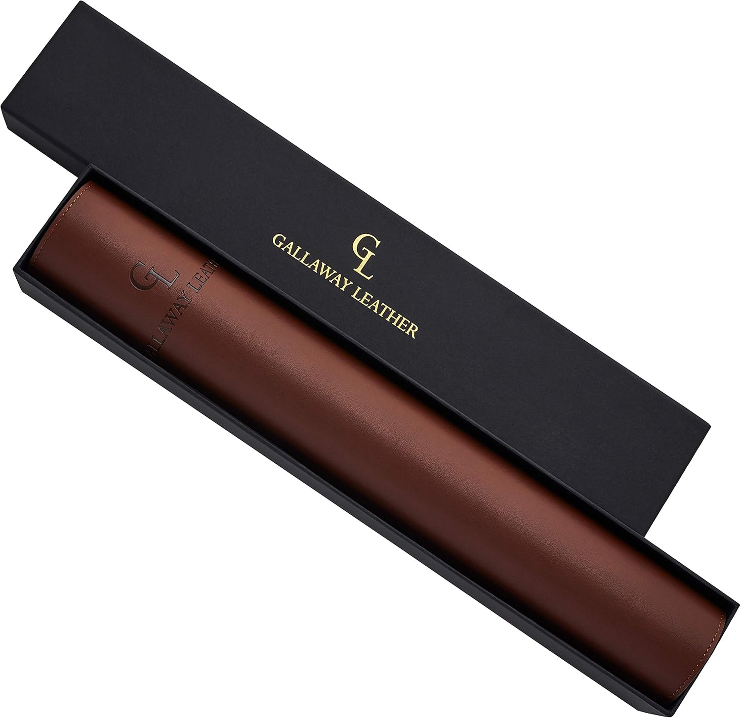 Gallaway Leather Mat, Office Desk Pad, Large 36" x 17" Dark Brown, Desk Mats on Top of Desks, Gift Ready Elegant Computer Cover Desk Pad Protector PU Leather - Image 6