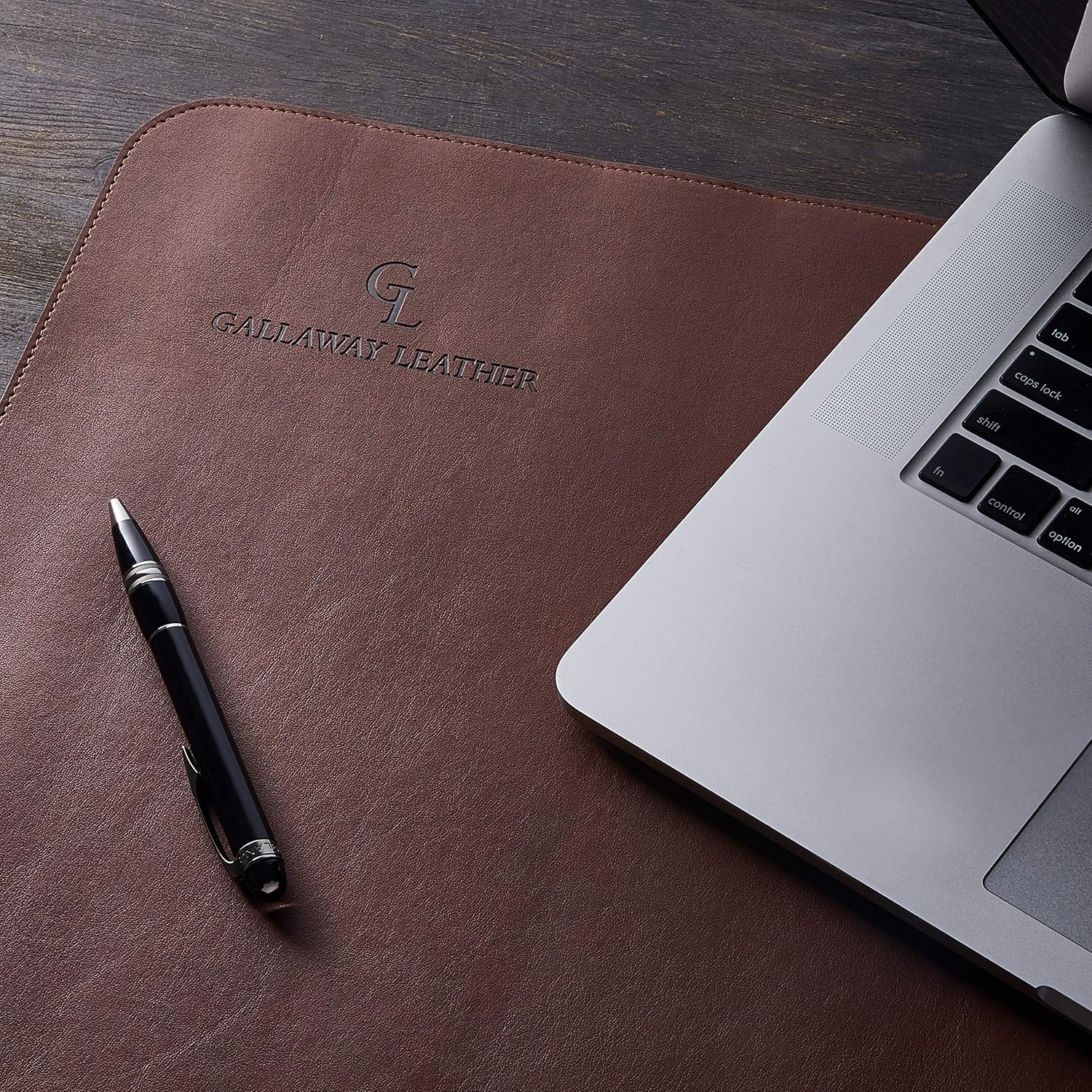Gallaway Leather Mat, Office Desk Pad, Large 36" x 17" Dark Brown, Desk Mats on Top of Desks, Gift Ready Elegant Computer Cover Desk Pad Protector PU Leather - Image 8