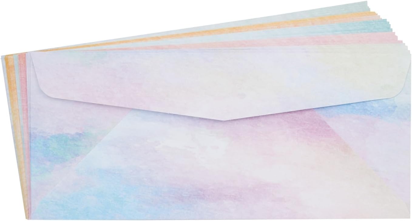 Paper Junkie Watercolor Stationery Paper and Envelopes Set, 6 Assorted Colors (8.5 x 11 In, 48 Sheets and 24 Envelopes Set) - Stationery Paper For Writing Letters - Image 6