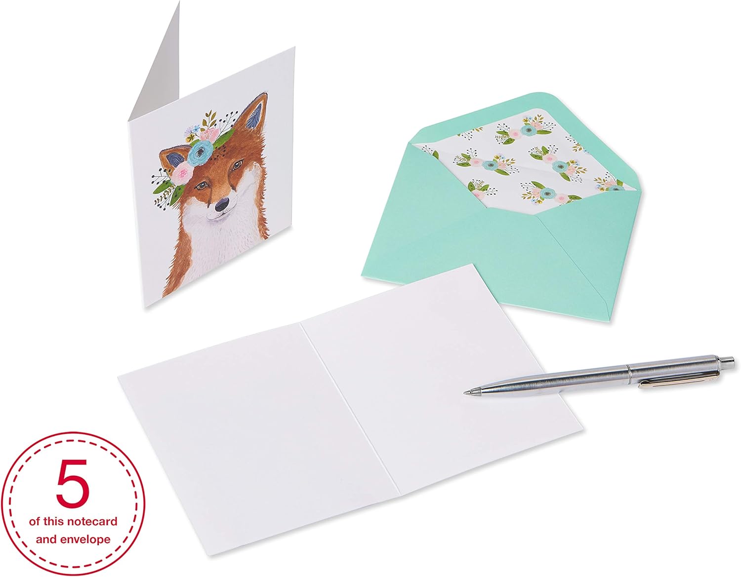 Papyrus Blank Cards with Envelopes, Woodland Animals (20-Count) - Image 4