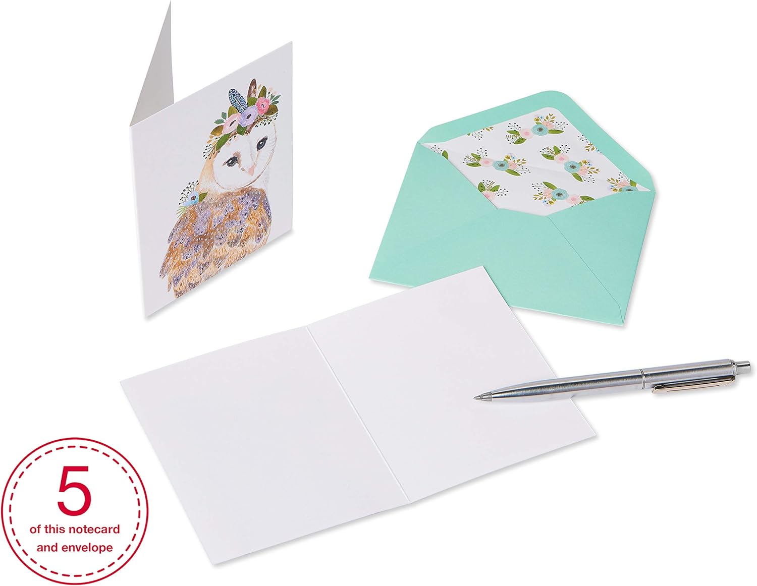 Papyrus Blank Cards with Envelopes, Woodland Animals (20-Count) - Image 6